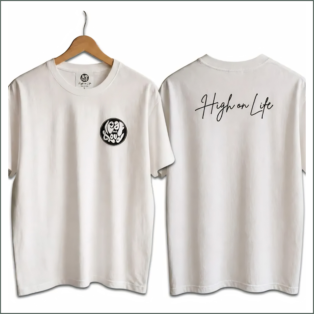 Premium Embroidered T-shirts - High on Life
