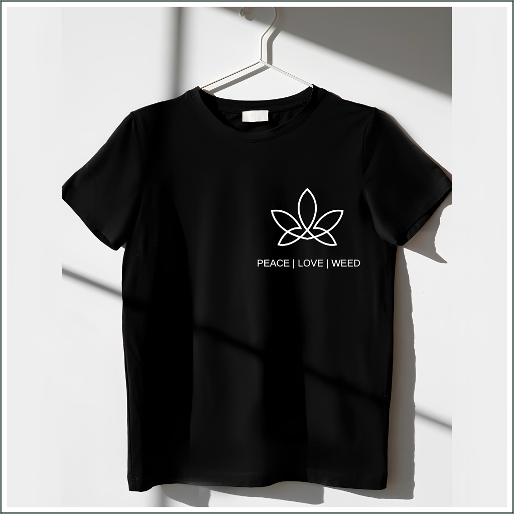 Like Strange Unisex T-shirts - Peace Love Weed