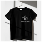 Like Strange Unisex T-shirts - Peace Love Weed