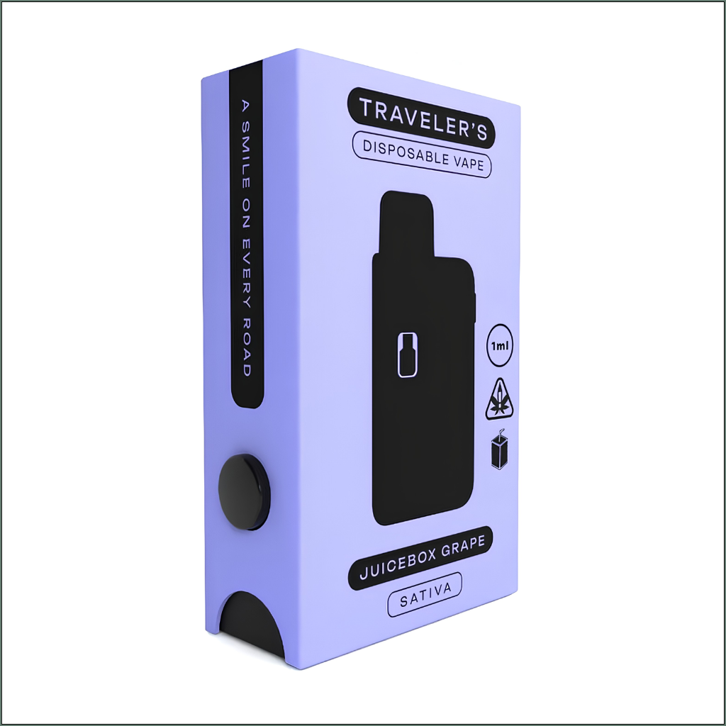 Traveler’s® Stealth Disposable Vapes 1ml - Juicebox Grape (Sativa)