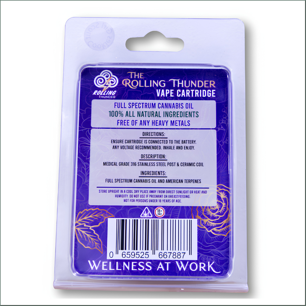 Rolling Thunder Vape Cartridge Full Spectrum - Premium - Dutch Treat Haze (Sativa)