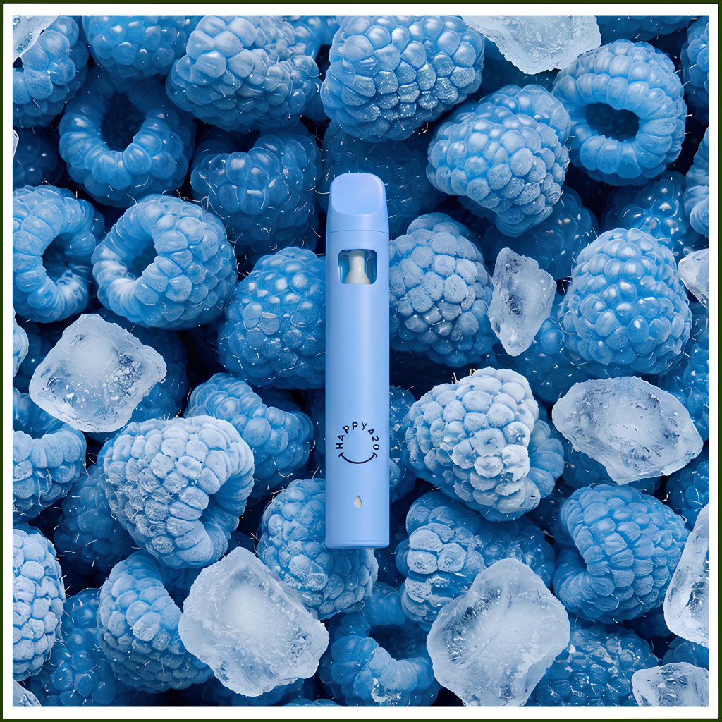 Happy Hits Disposable Vapes 1ml - Raspberry Ice (Hybrid)