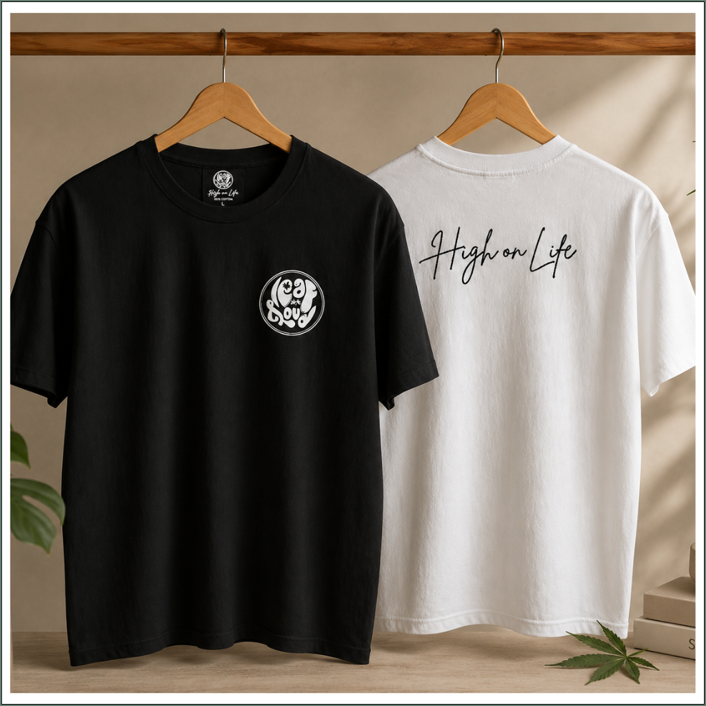 Premium Embroidered T-shirts - High on Life
