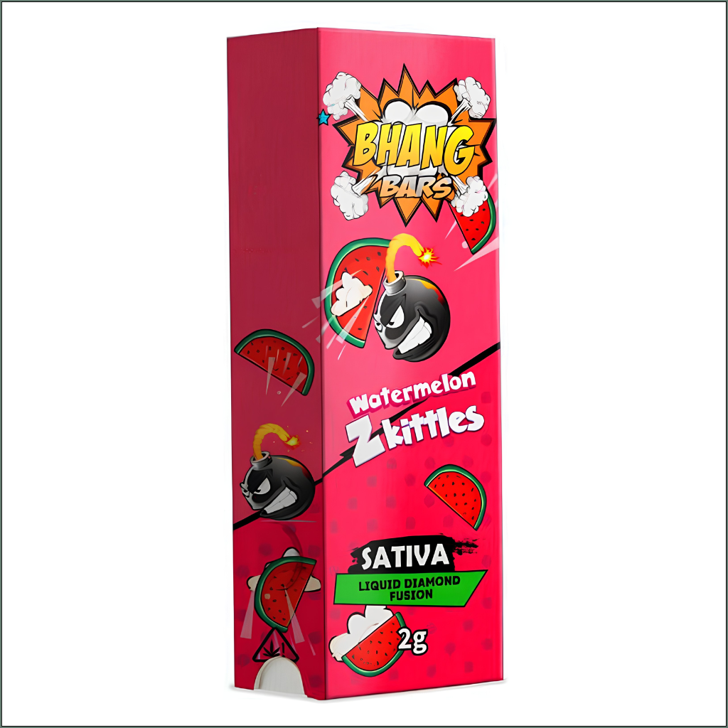 Bhang Bars Liquid Diamond Fusion THC Vapes 2g - Watermelon Zkittles (Sativa)