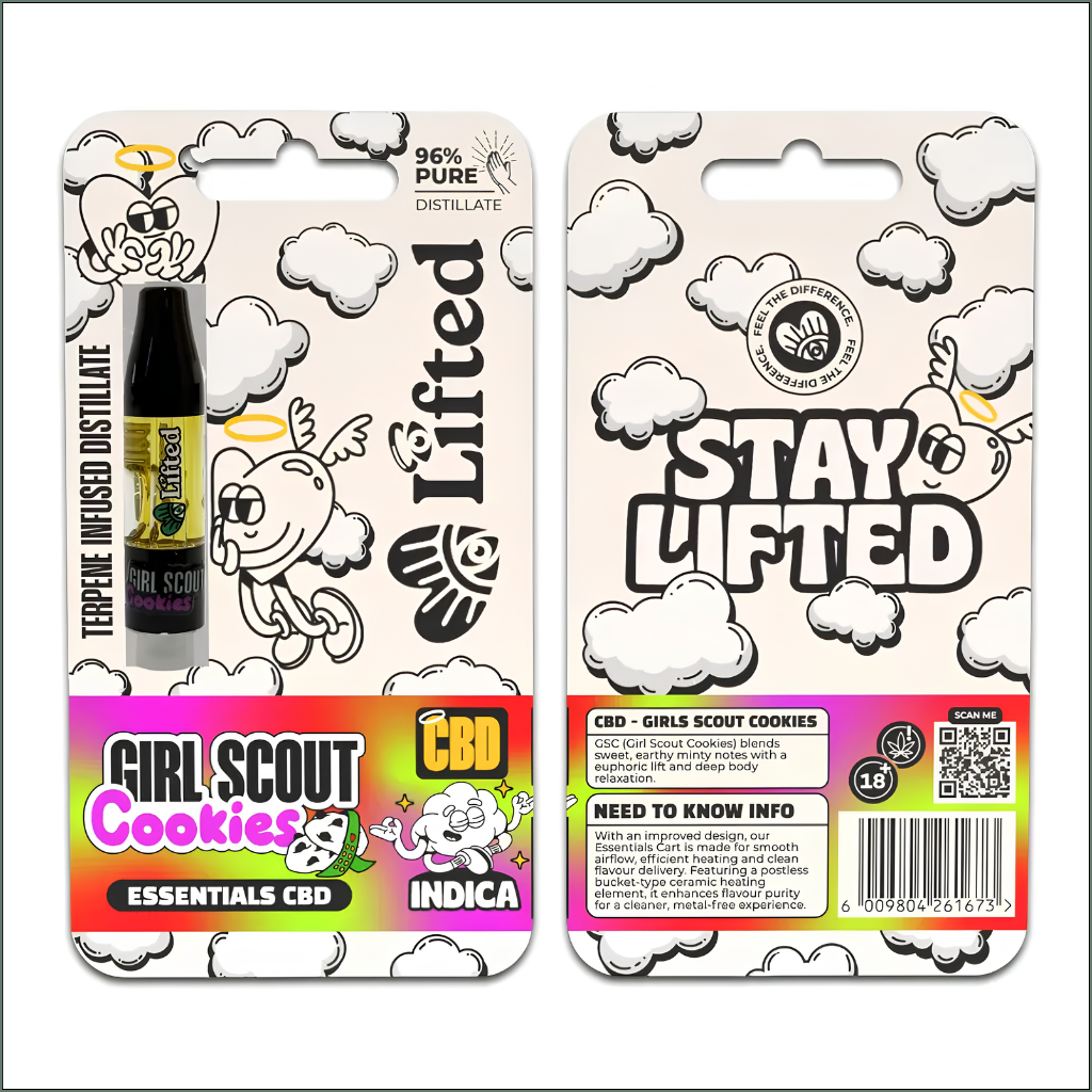 CBD Distillate Vape Carts 1ml - Girl Scout Cookies (Indica)