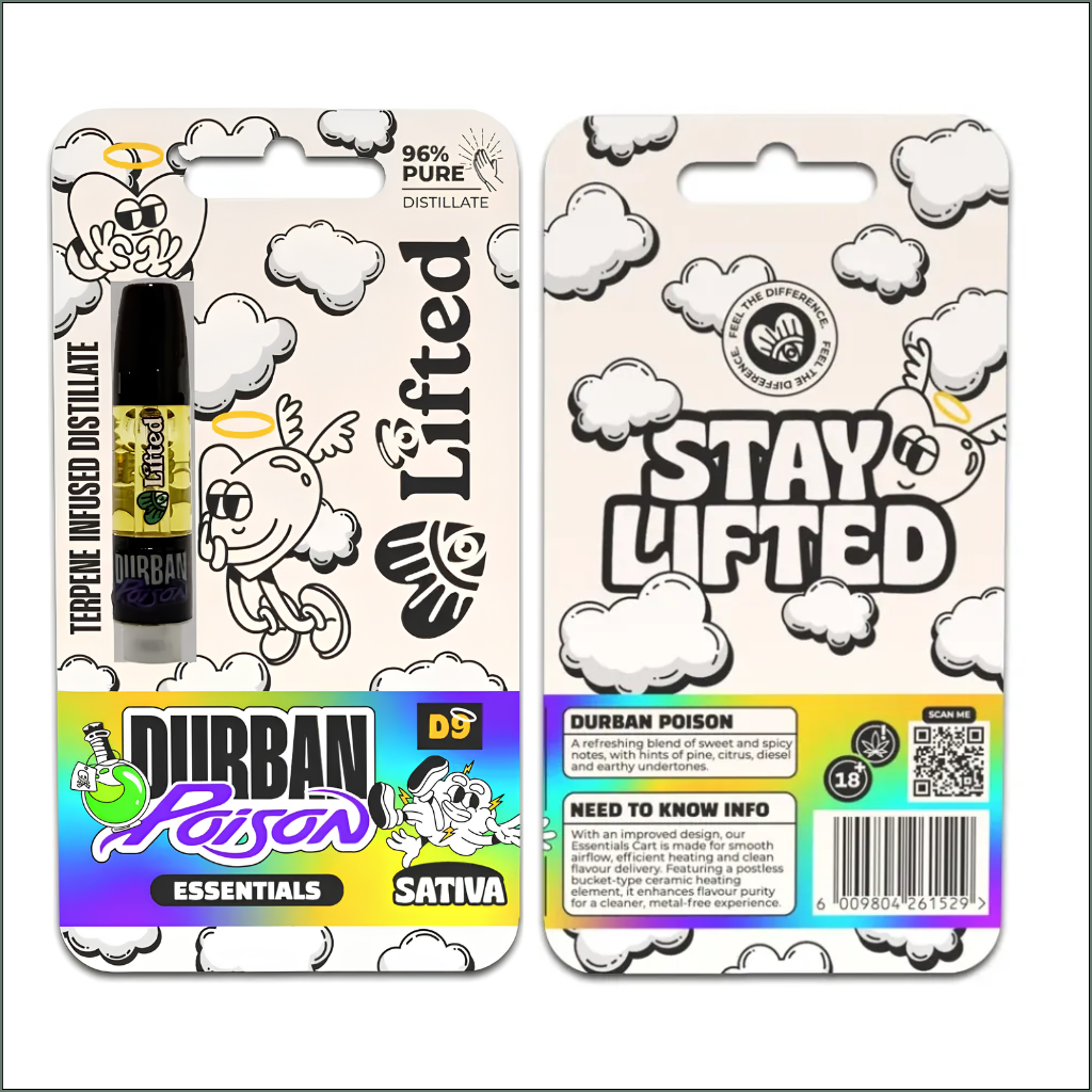 Distillate Vape Carts 1ml - Durban Poison (Sativa)