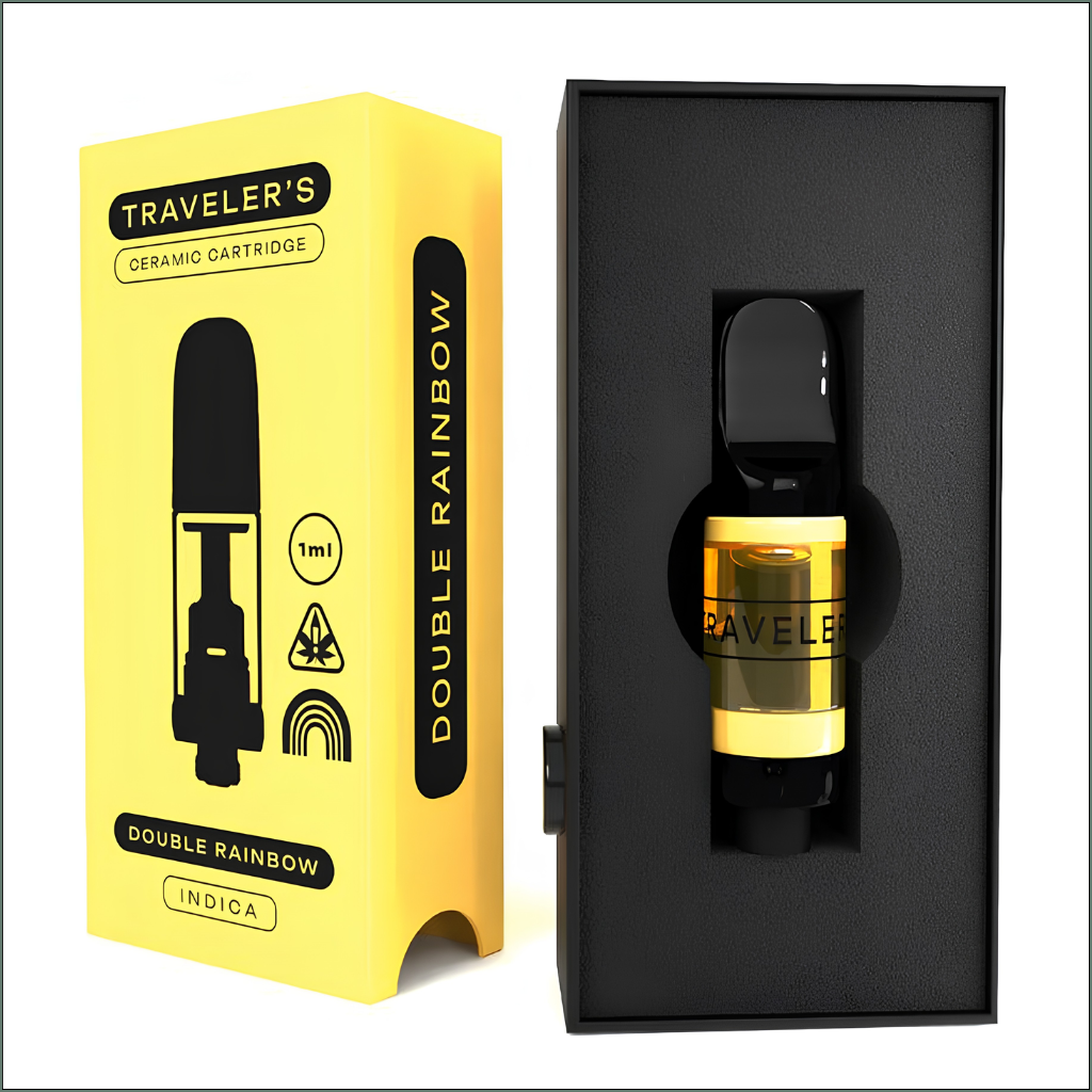 Traveler’s® Ceramic Vape Cartridges 1ml - Double Rainbow (Indica)