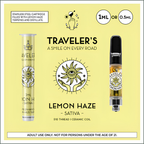 Traveler’s® Classic Vape Cartridges 1ml - Lemon Haze (Sativa)