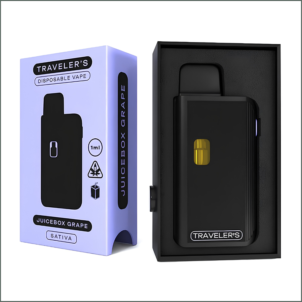 Traveler’s® Stealth Disposable Vapes 1ml - Juicebox Grape (Sativa)