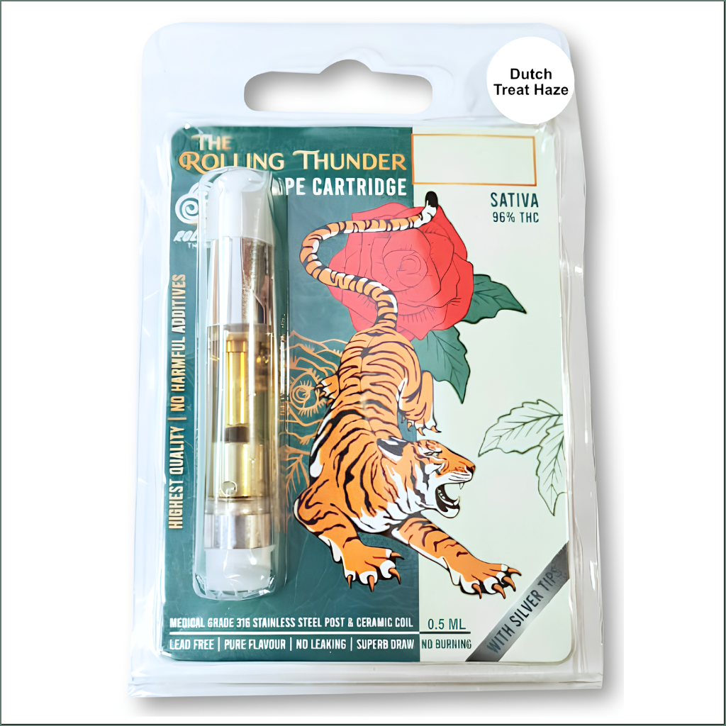 Rolling Thunder Vape Cartridge Full Spectrum - Premium - Dutch Treat Haze (Sativa)