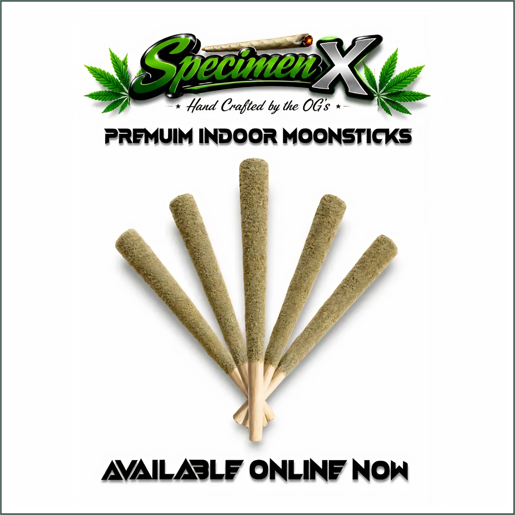Premium Kingsize Moonsticks Pre-Roll 1g - Indoor - Specimen X (Hybrid)