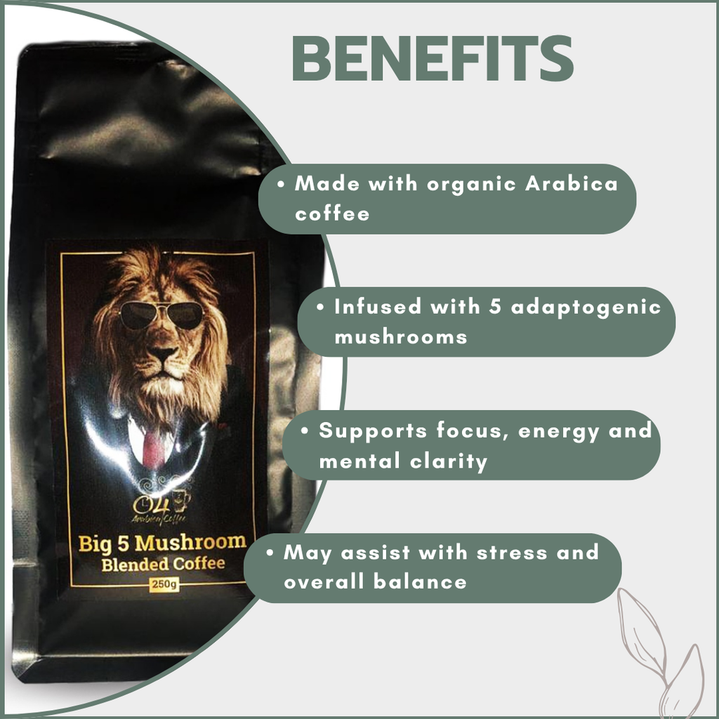 Time 4 Coffee - Big 5 Mushroom Blended Coffee 250g