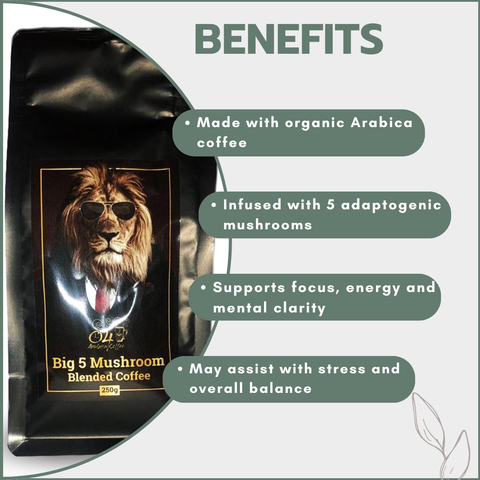 Time 4 Coffee - Big 5 Mushroom Blended Coffee 250g