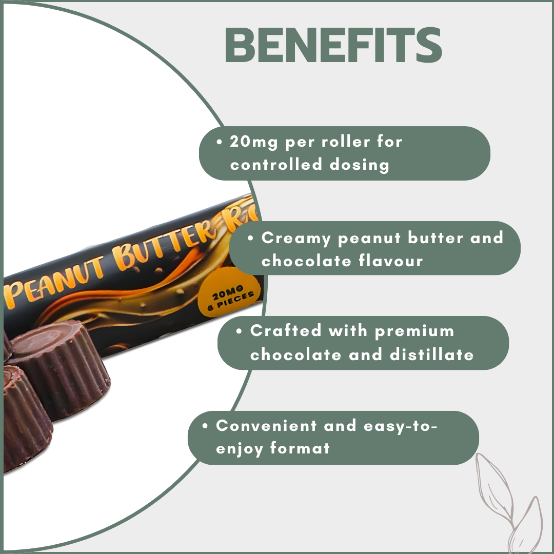 Rollers 120mg Full Spectrum (6x20mg) - Peanut Butter Cup