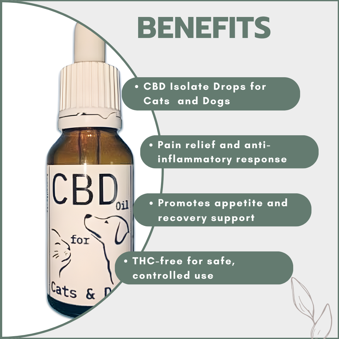 CBD Isolate Drops for Cats & Dogs 300mg (15ml)