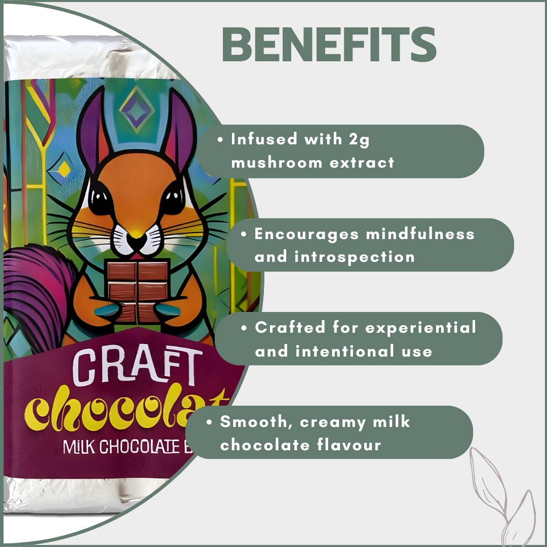 Trippy Nootropic Craft Chocolate Bar 35g - Milk Chocolate