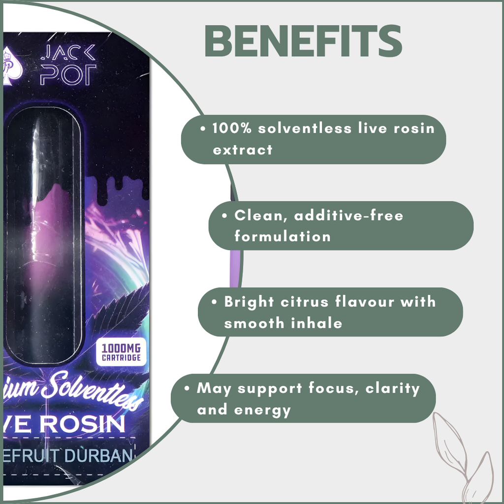 Live Rosin Disposable Vapes 1ml - Grapefruit Durban (Sativa)