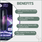 Live Rosin Disposable Vapes 1ml - Grapefruit Durban (Sativa)