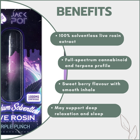 Live Rosin Disposable Vapes 1ml - Purple Punch (Indica)