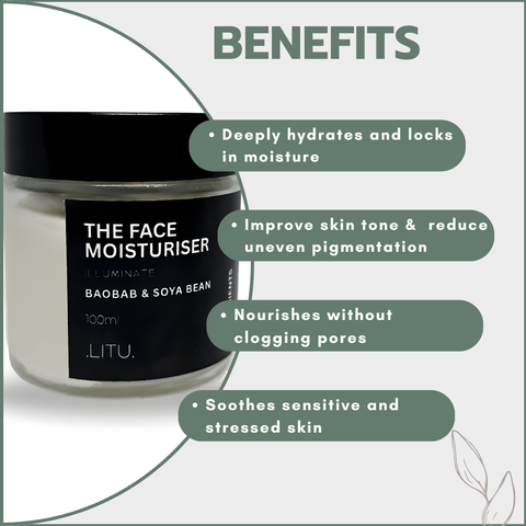 The Face Moisturiser - Illuminate (Baobab, Soya Bean & Hemp Seed Oil) 100ml