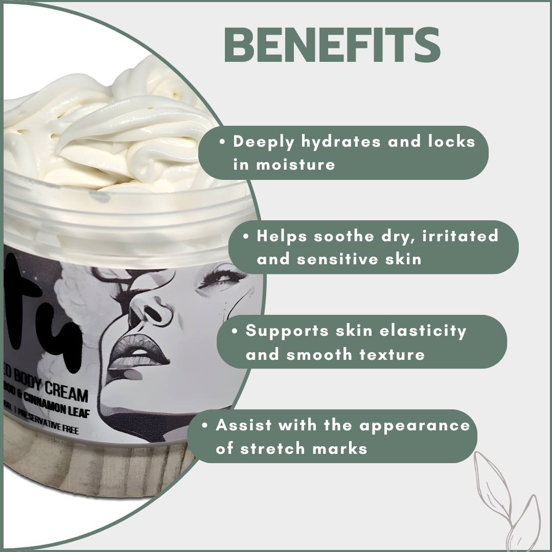 Whipped Body Cream (Shea Butter & Hemp Seed Oil) 250ml