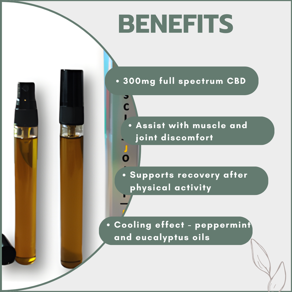 Full Spectrum CBD Muscle & Joint Pain Spray Oil 300mg (10ml)