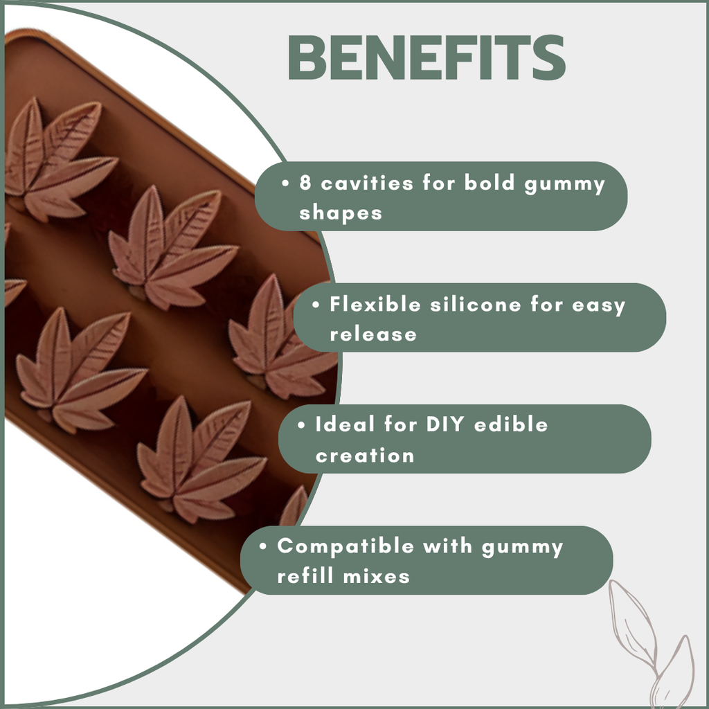 Silicone Cannabis Leaf Gummy Mould (8 cavities)