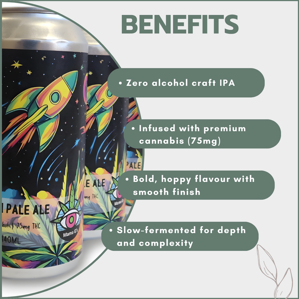 Mama G's Zero Alcohol IPA Beer (Indian Pale Ale) 75mg