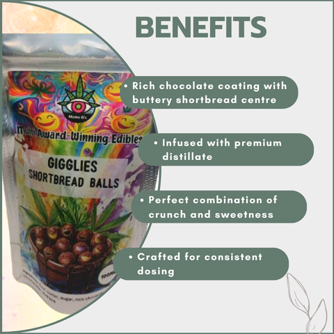 Gigglies Chocolate-Coated Shortbread Balls 100mg