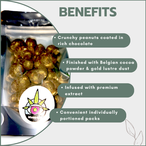 Gold Nugget Chocolate Peanuts 100mg (10 Packs)