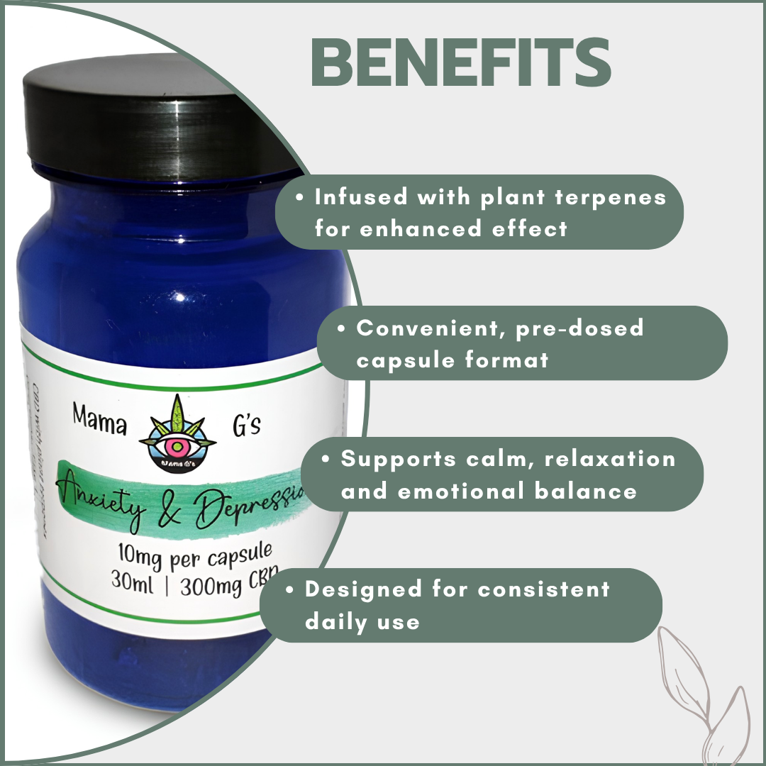 CBD Capsules with Terpenes 31's - Anxiety & Depression