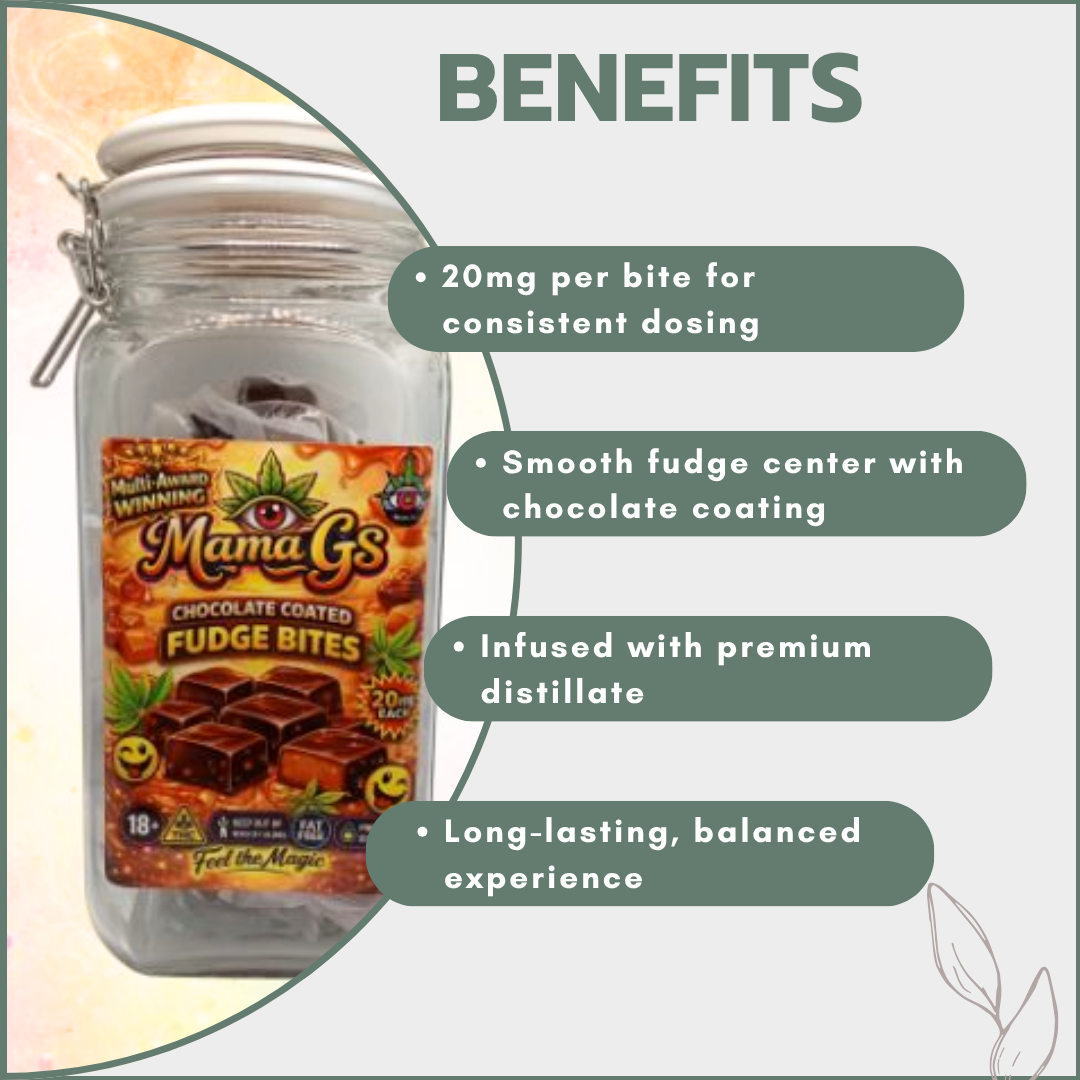 Chocolate-Coated Fudge Bites 600mg (30x20mg)