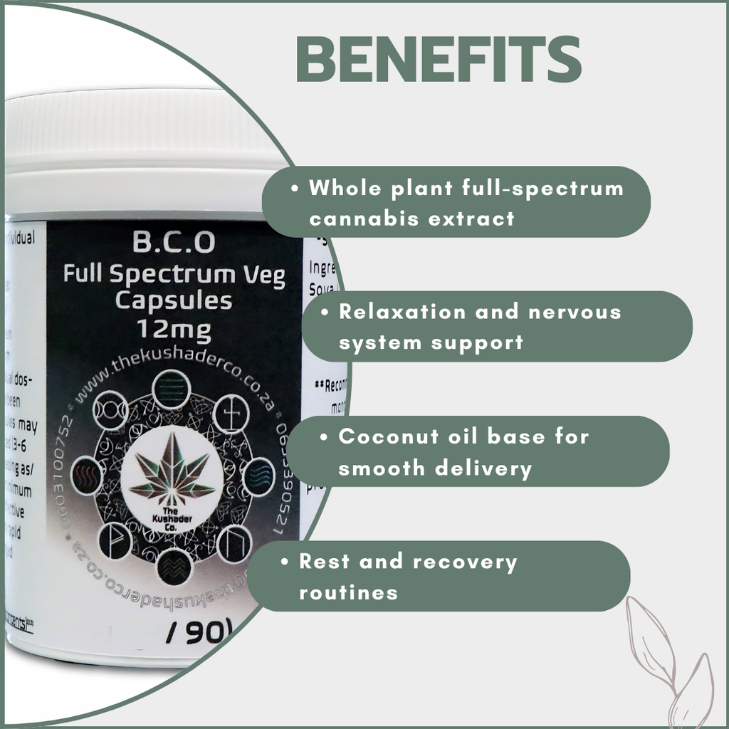 Full Spectrum Black Cannabis Oil (B.C.O) - Capsules