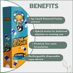 Bhang Bars Liquid Diamond Fusion THC Vapes 2g - Skunk Slushie (Hybrid)