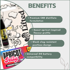 CBD Distillate Vape Carts 1ml - Apricot Jelly (Sativa)