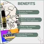 Distillate Vape Carts 1ml - Blackberry Lemonade (Indica)