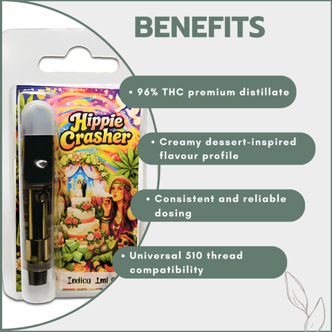 Distillate Vape Cart 1ml - Hippie Crasher (Indica)