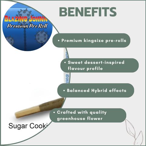 Blazing Johnny Premium Pre-Rolls - Kingsize - Sugar Cookies (Hybrid)