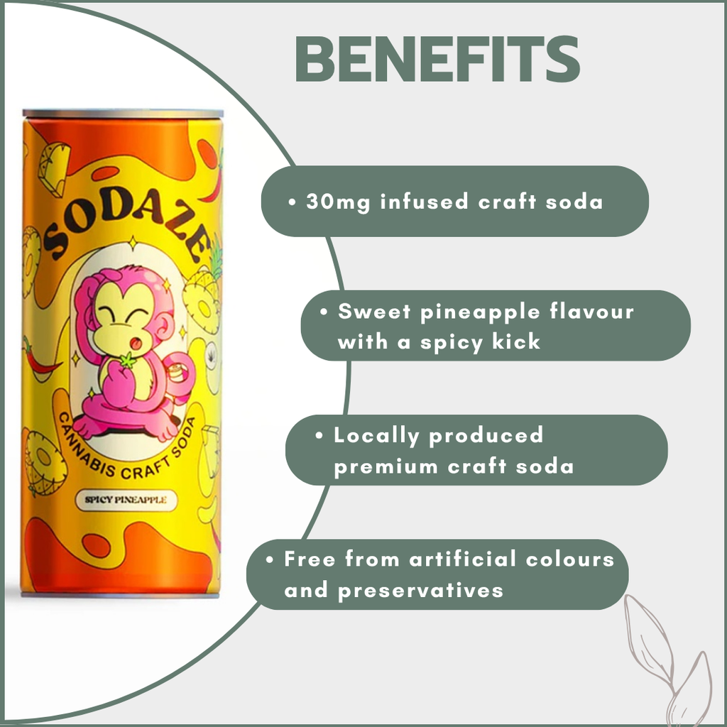 Sodaze Infused Craft Soda 30mg - Spicy Pineapple (250ml)