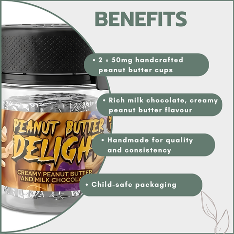 Peanut Butter Delight - Creamy Peanut Butter & Milk Chocolate 100mg (2x50mg)