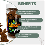 CBD Pet Treats - Bunny Bites - Sweet Potato & Lamb Liver Biltong 125mg (25x5mg)