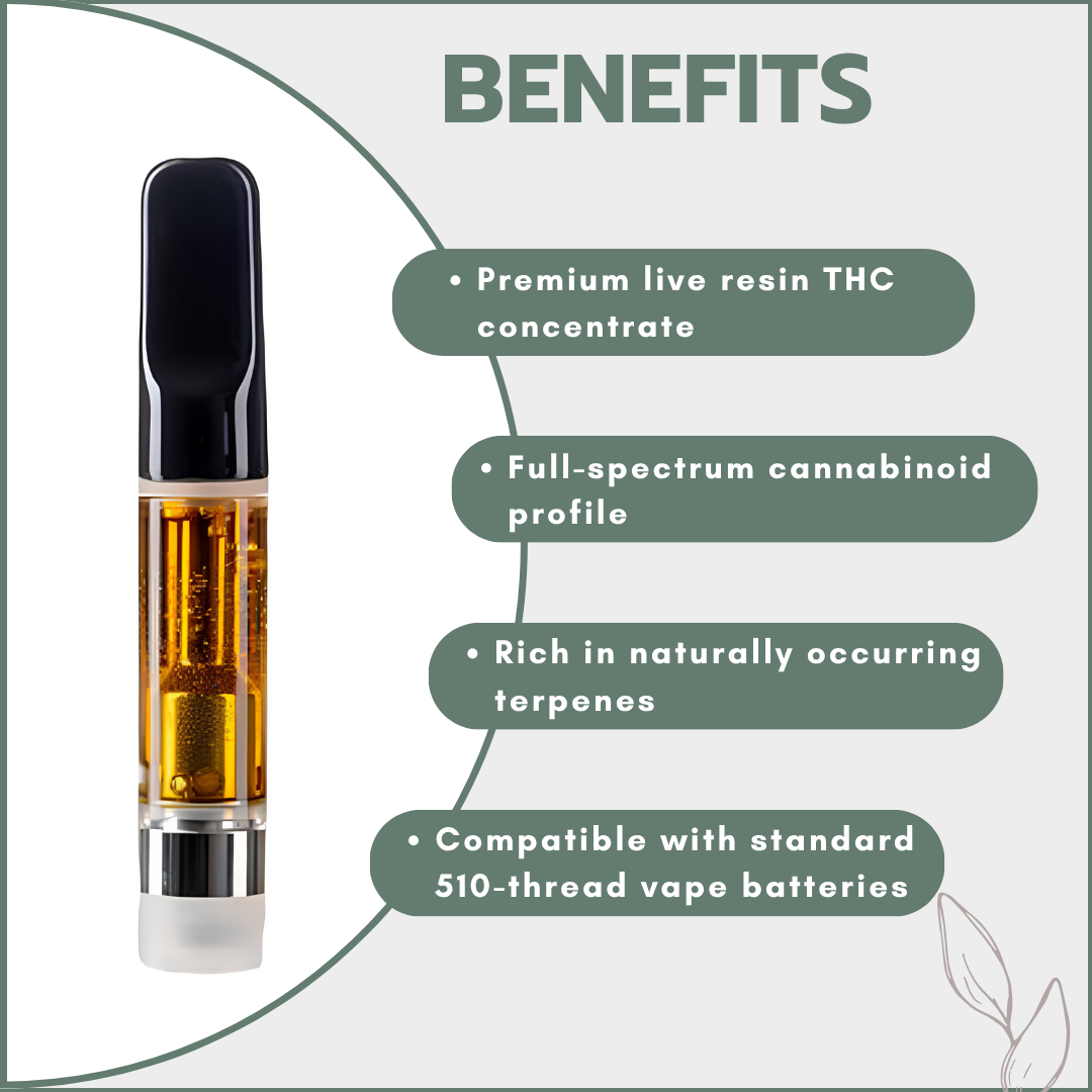 Live Resin THC Vape Cartridge 1ml