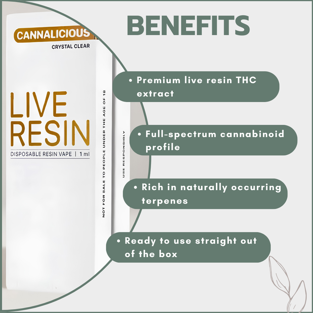 Live Resin THC Disposable Vape 1ml