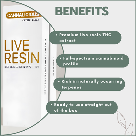 Live Resin THC Disposable Vape 1ml
