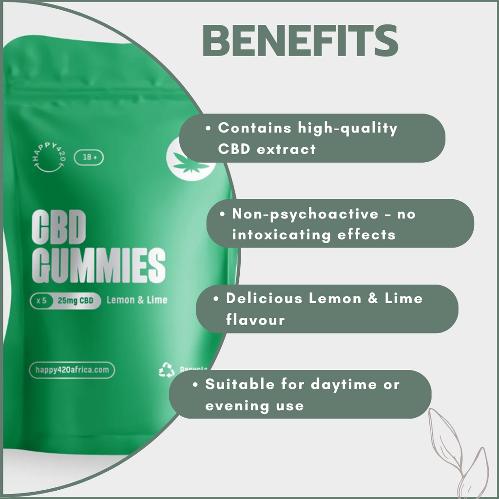 CBD Gummies - Lemon & Lime 125mg (5x25mg)