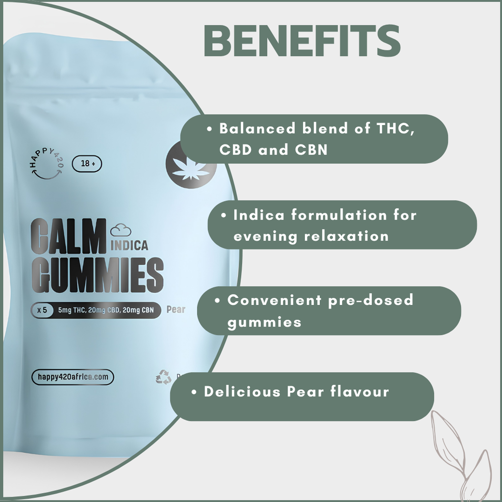 Calm Gummies (Indica) - Pear 25mg (5x5mg)
