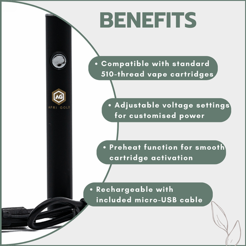 Afrigold Vape Battery Pen 380mAh