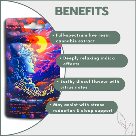Dreamers Vape Carts 1ml Full Spectrum - Headband (Indica)
