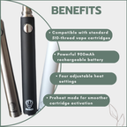 Awaken® Vape Battery Pen 900mAh - Matt White