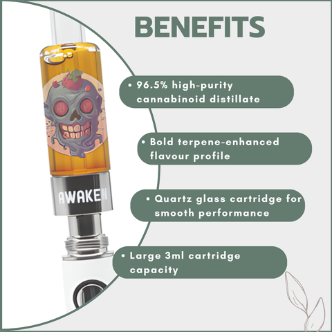 Awaken® Vape Blaster Cartridges 3ml - Berry Gelato (Indica)